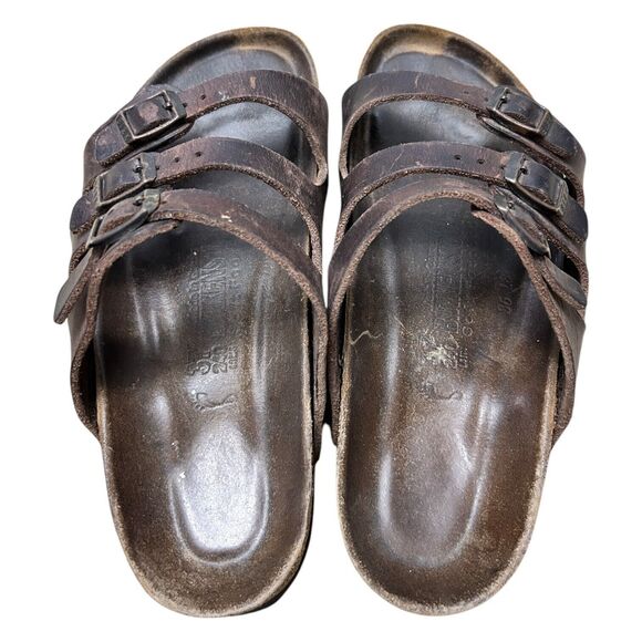 BIRKENSTOCK Florida Brown Habana Leather Size 37 - Picture 14 of 15